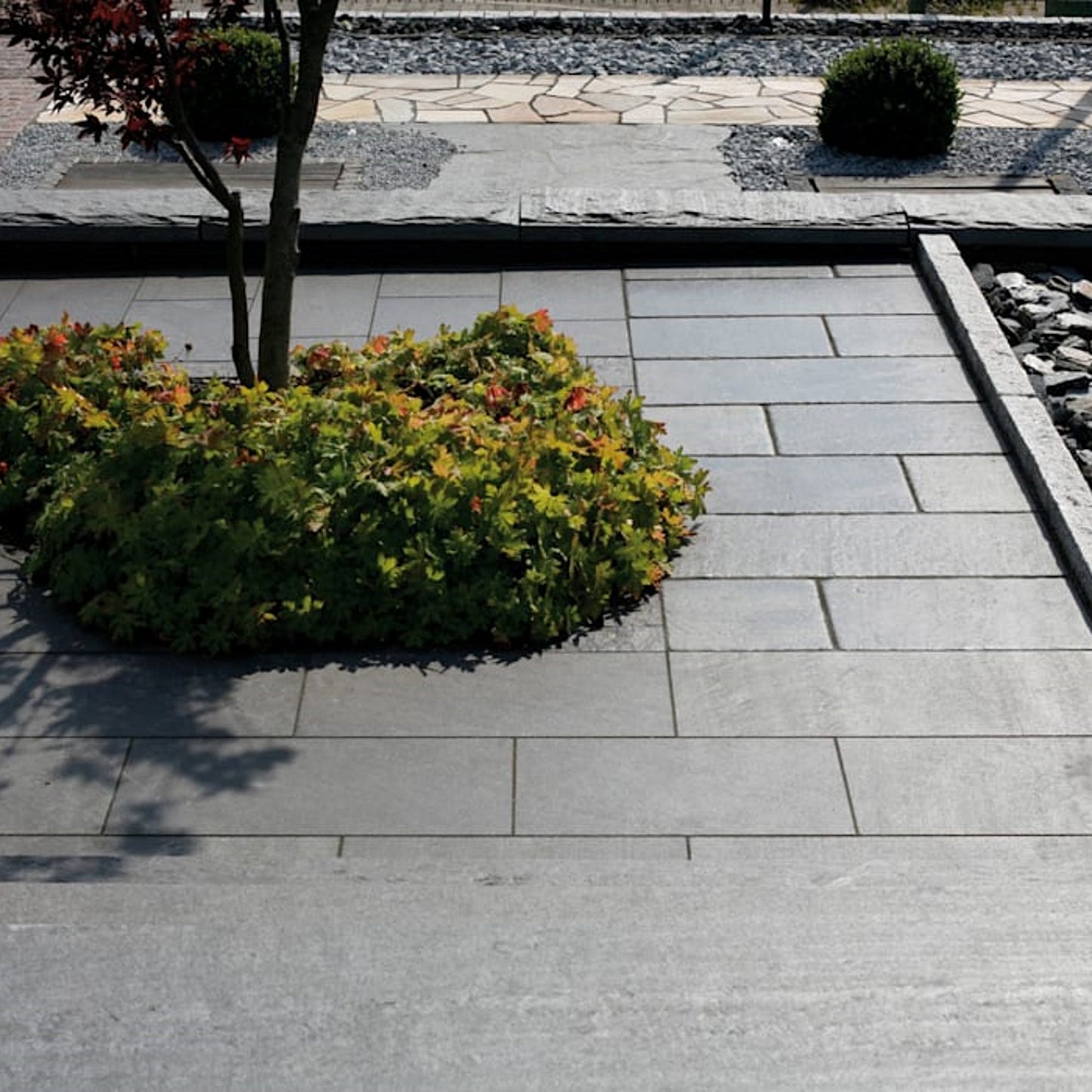 Padstow Black Slate Pavers 30mm Thick