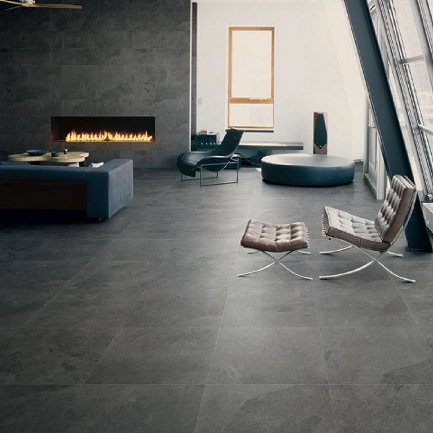 Black Honed Slate Tiles 30mm Thick