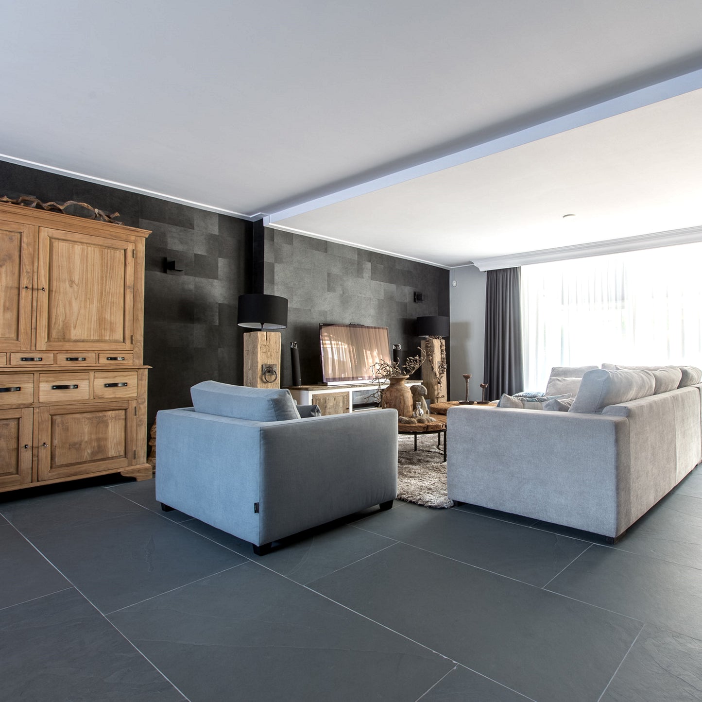 Grey Calibrated Slate Tiles 30mm Thick