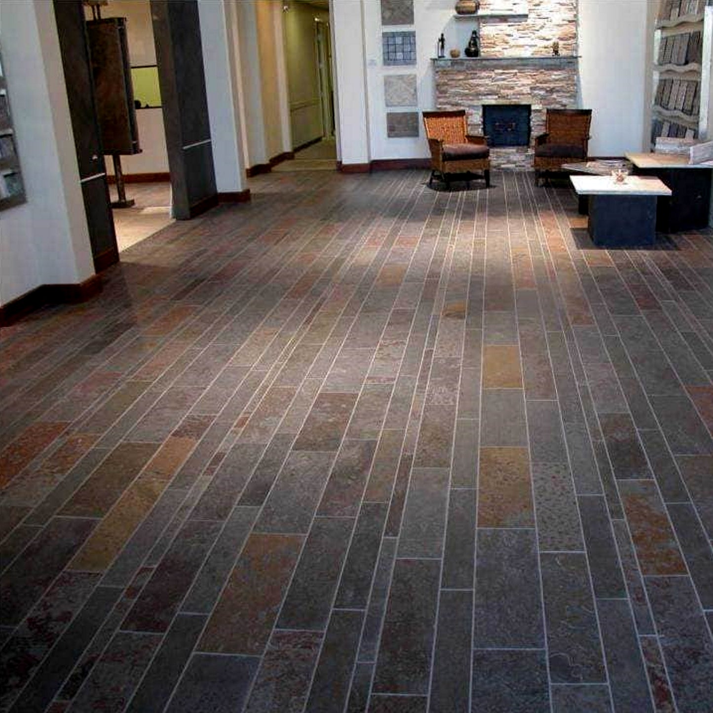 Multicolour Slate Strips - Brazilian Riven Slate